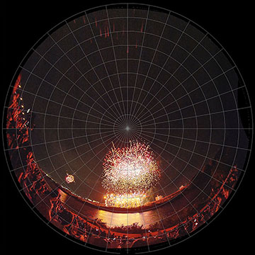 fulldome 全天周ドーム映像制作 花火大会 fireworks